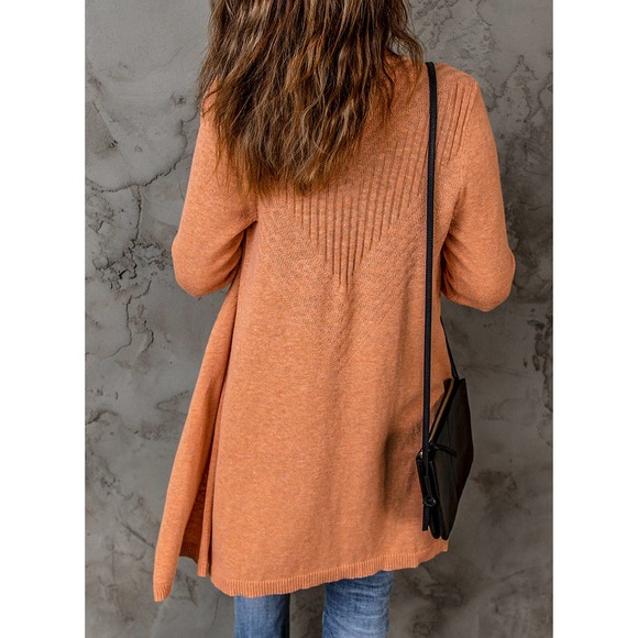 Ribbed Open Front Cardigan - Picture 2 of 5